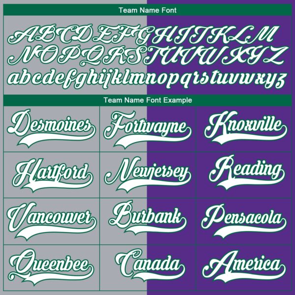 Custom Purple Kelly Green Gray-White Split Fashion Hockey Lace Neck Jersey