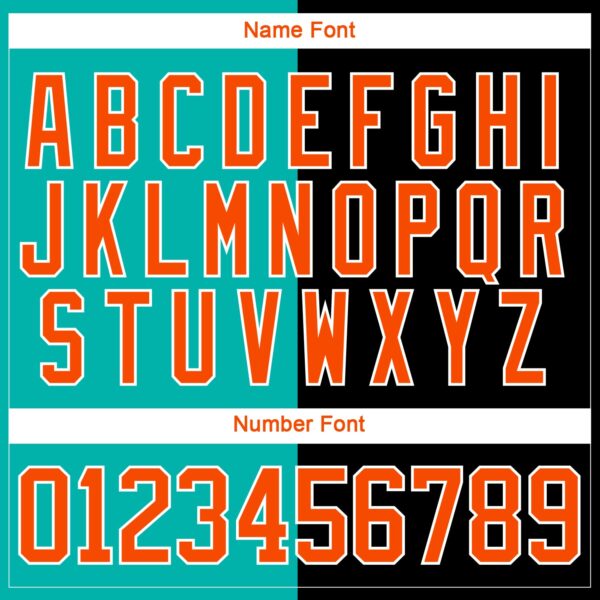 Custom Black Orange Aqua-White Split Fashion Hockey Lace Neck Jersey