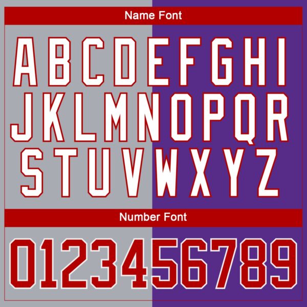 Custom Purple Red Gray-White Split Fashion Hockey Lace Neck Jersey