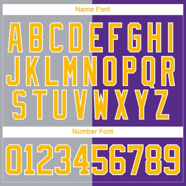 Custom Purple Gold Gray-White Split Fashion Hockey Lace Neck Jersey