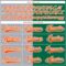 Custom Kelly Green Orange Gray-White Split Fashion Hockey Lace Neck Jersey