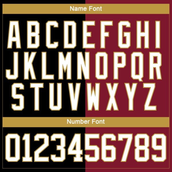 Custom Crimson White Black-Old Gold Split Fashion Hockey Lace Neck Jersey