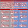 Custom Powder Blue Red Gray-White Split Fashion Hockey Lace Neck Jersey