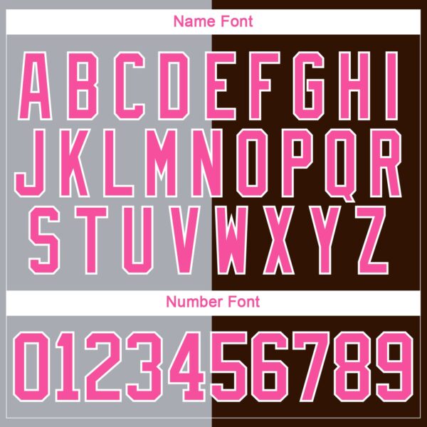 Custom Brown Pink Gray-White Split Fashion Hockey Lace Neck Jersey