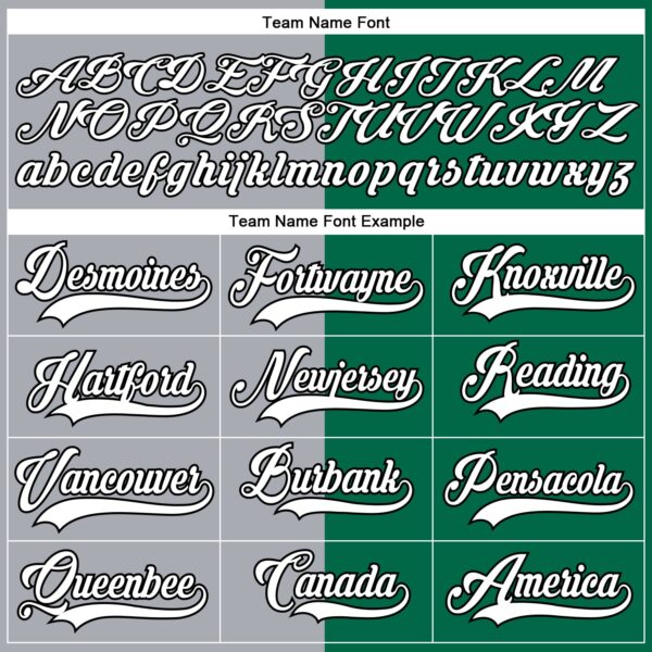 Custom Kelly Green Black Gray-White Split Fashion Hockey Lace Neck Jersey