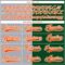 Custom Green Orange Gray-White Split Fashion Hockey Lace Neck Jersey