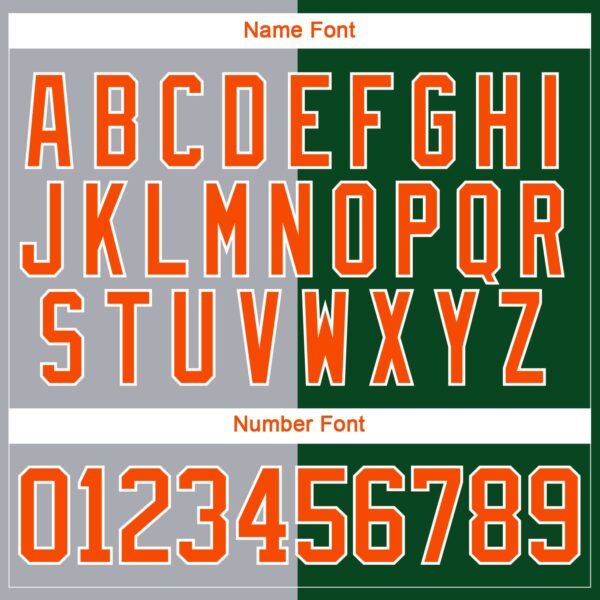 Custom Green Orange Gray-White Split Fashion Hockey Lace Neck Jersey