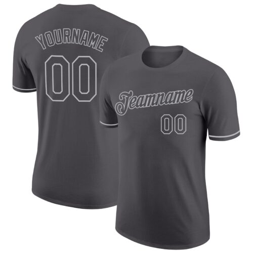 SteelGray0033 Custom Steel Gray Gray Performance T-Shirt