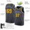 Custom Steel Gray Gold-Light Blue Authentic Basketball Jersey