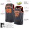 Custom Steel Gray Orange-White Authentic Basketball Jersey