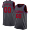 Custom Steel Gray Red-Royal Authentic Basketball Jersey