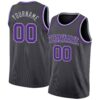 Custom Steel Gray Purple-Gray Authentic Basketball Jersey