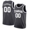 Custom Steel Gray White-Gray Authentic Basketball Jersey