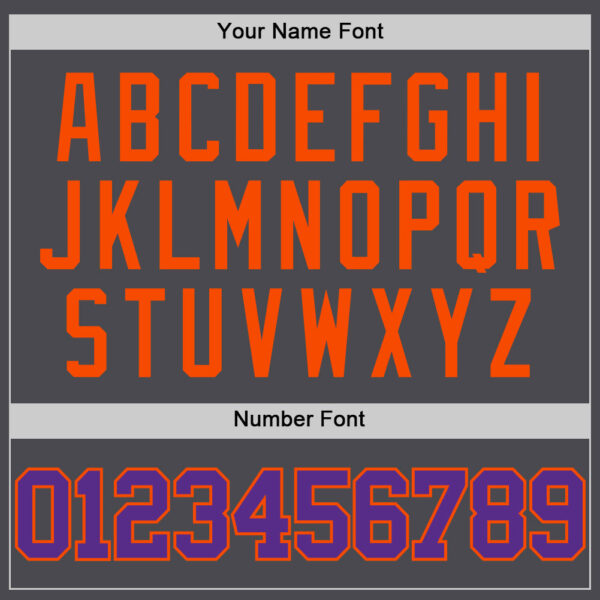 Custom Steel Gray Purple-Orange Authentic Basketball Jersey