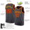 Custom Steel Gray Red-Gold Authentic Basketball Jersey