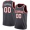 Custom Steel Gray White-Red Authentic Basketball Jersey