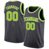 Custom Steel Gray Neon Green-White Authentic Basketball Jersey