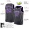 Custom Steel Gray Purple-White Authentic Basketball Jersey