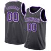 Custom Steel Gray Purple-White Authentic Basketball Jersey