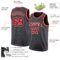 Custom Steel Gray Red-White Authentic Basketball Jersey