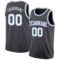 Custom Steel Gray White-Light Blue Authentic Basketball Jersey