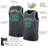 Custom Steel Gray Kelly Green-White Authentic Basketball Jersey