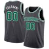 Custom Steel Gray Kelly Green-White Authentic Basketball Jersey
