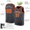 Custom Steel Gray Orange-Gray Authentic Basketball Jersey