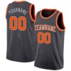 Custom Steel Gray Orange-Gray Authentic Basketball Jersey