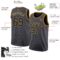 Custom Steel Gray Black-Old Gold Authentic Basketball Jersey
