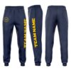 Custom Navy Gold Fleece Jogger Sweatpants