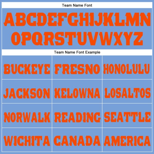 Custom Light Blue Orange Fleece Jogger Sweatpants