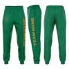 Custom Kelly Green Old Gold Fleece Jogger Sweatpants