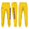 Custom Gold Purple Fleece Jogger Sweatpants