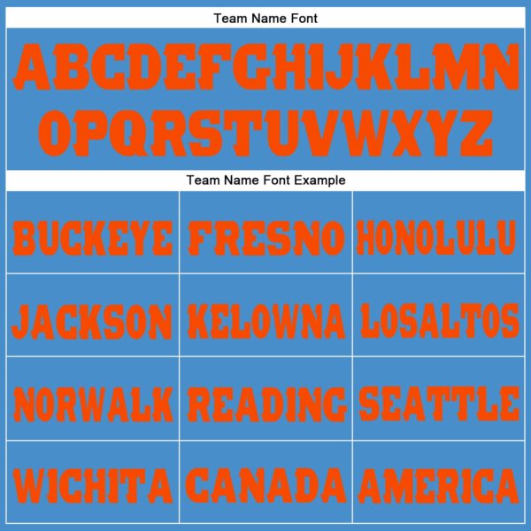 Custom Powder Blue Orange Fleece Jogger Sweatpants