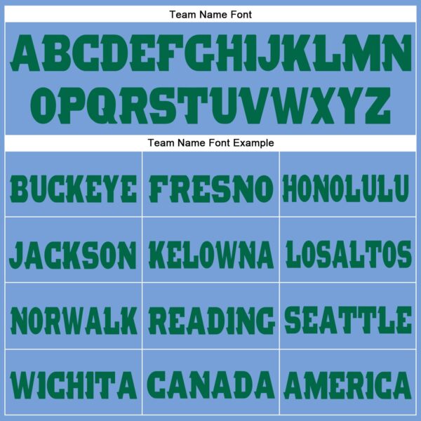 Custom Powder Blue Kelly Green Fleece Jogger Sweatpants