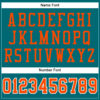 Custom Teal Orange-White Mesh Authentic Football Jersey