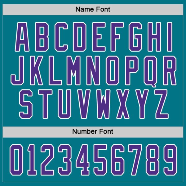 Custom Teal Purple-White Hockey Jersey