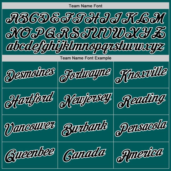 Custom Teal Black-White Performance T-Shirt