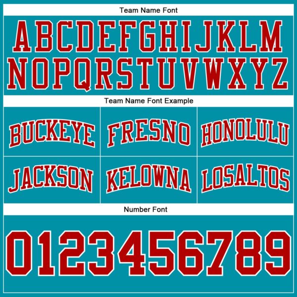 Custom Teal Red-White Authentic Throwback Basketball Shorts