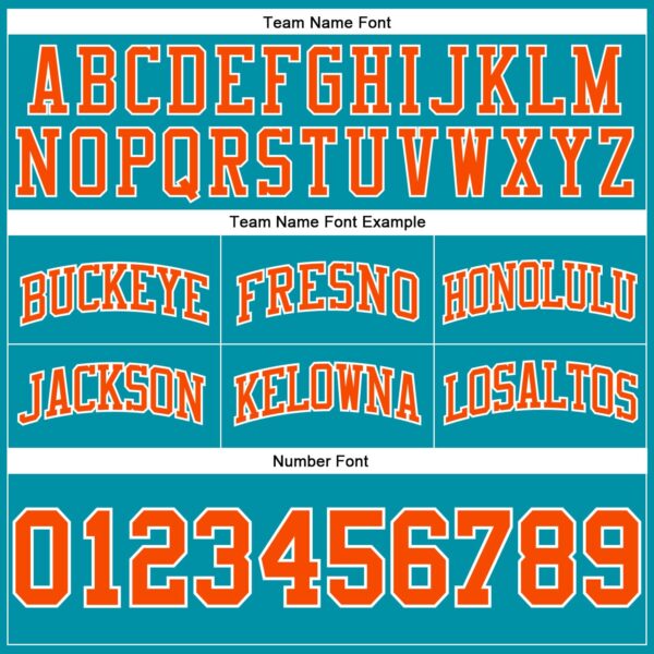 Custom Teal Orange-White Authentic Throwback Basketball Shorts