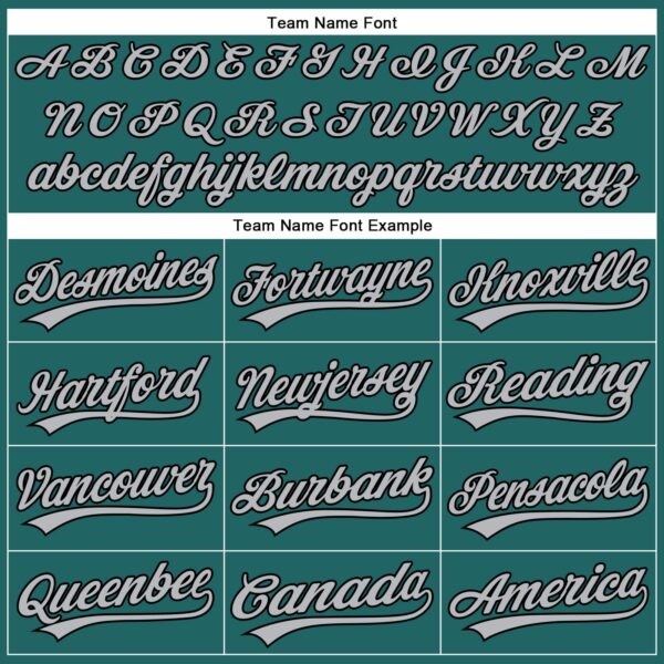 Custom Teal Gray Pinstripe Black Authentic Baseball Jersey