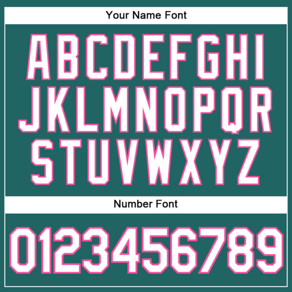 Custom Teal White Pinstripe Pink Authentic Baseball Jersey