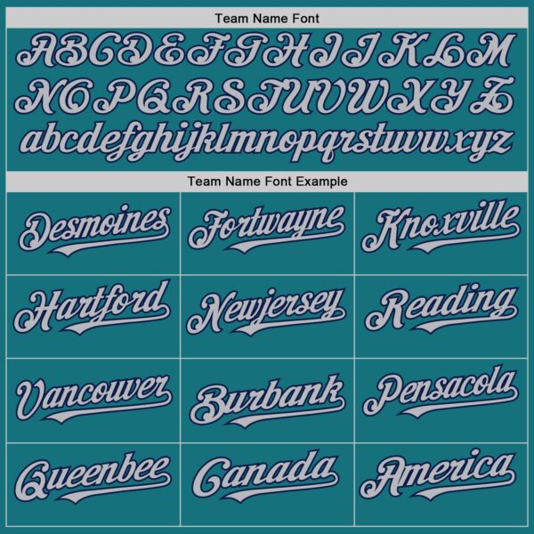 Custom Teal Gray-Navy Authentic Baseball Jersey