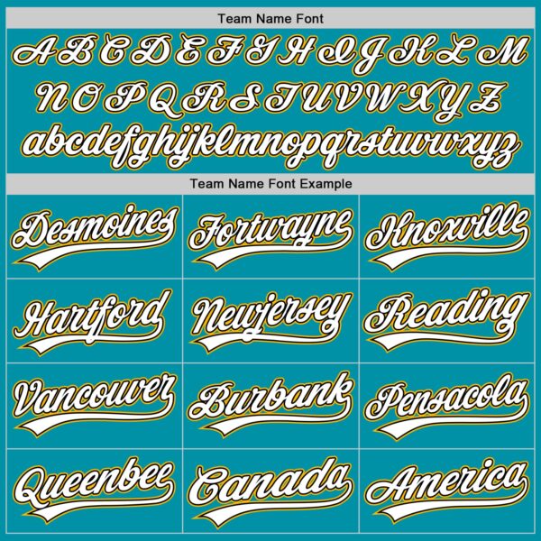 Custom Teal Black-Gold Authentic Throwback Baseball Jersey