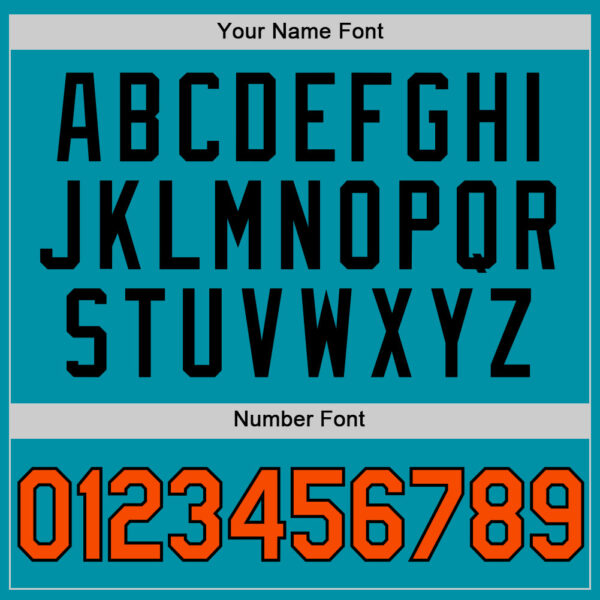 Custom Teal Orange-Black Authentic Throwback Baseball Jersey