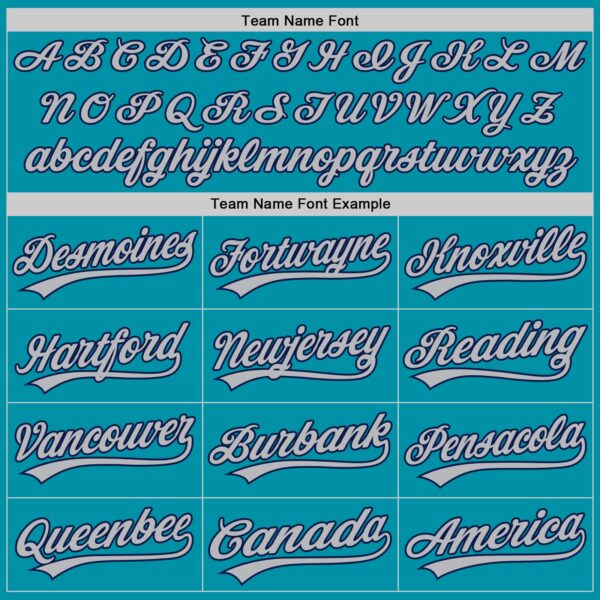 Custom Teal Gray-Navy Authentic Throwback Baseball Jersey