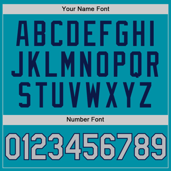 Custom Teal Gray-Navy Authentic Throwback Baseball Jersey