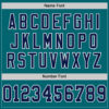 Custom Teal Navy-White Mesh Authentic Throwback Football Jersey