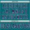 Teal0322-3 Custom Teal Navy-White Mesh Authentic Throwback Football Jersey